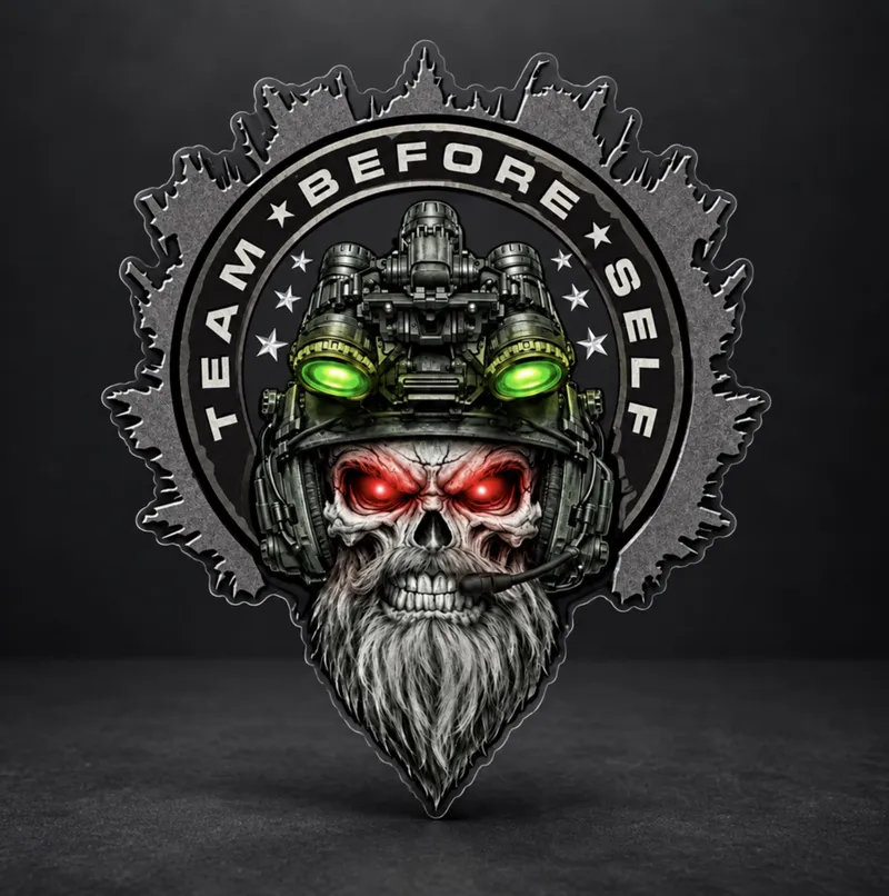 Team Before Self™ Full-Color Goon Decal — Clear Vinyl
