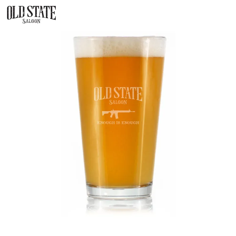 Enough Is Enough 16oz Pint Glass 