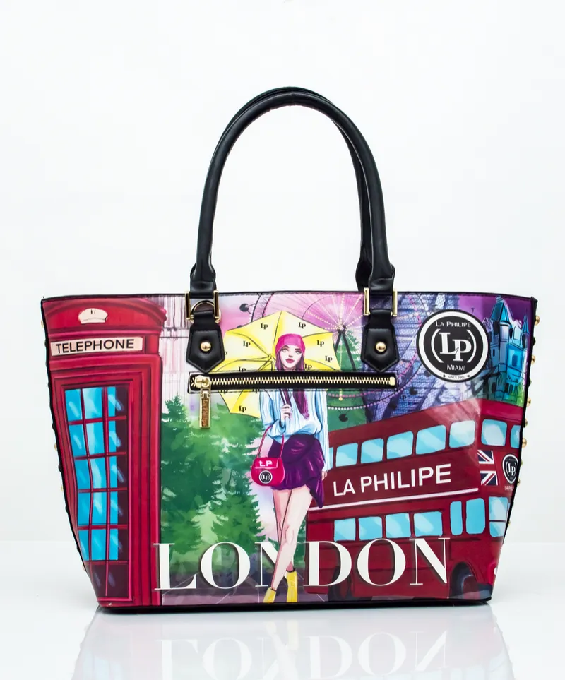 Product photography of a designer handbag