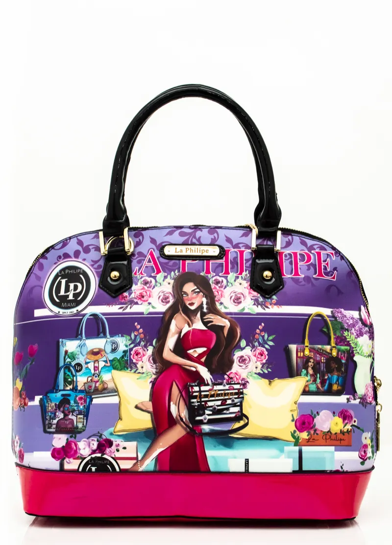 Product photography of a designer handbag