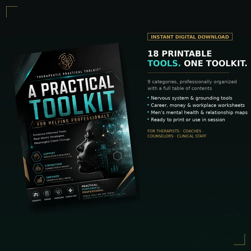 Therapeutic Practical Toolkit™ | 18 Printable Therapy Tools for Therapists, Coaches & Counselors