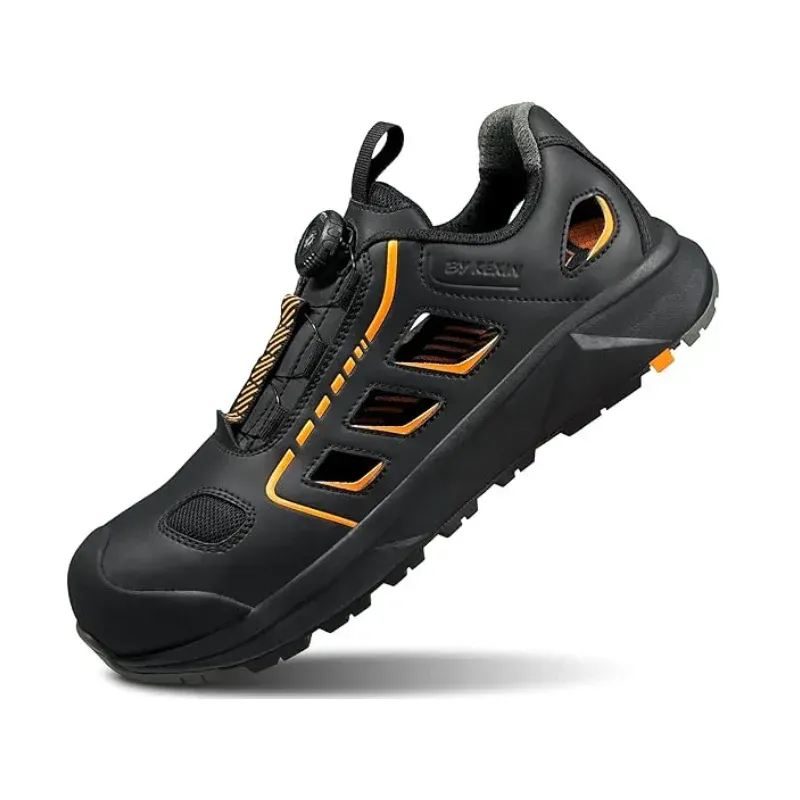 Quick Lace Aluminum Toe Safety Sneakers For Men