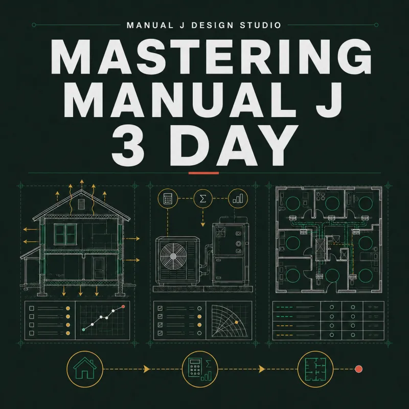 Mastering Manual J Software 3-Day Course - 1 Student