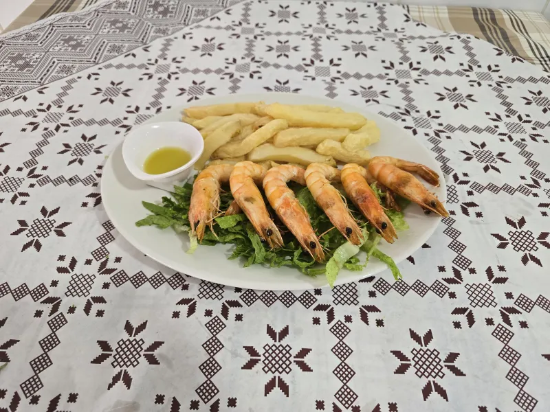 Prawns on the grill