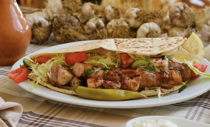 Pork souvlaki