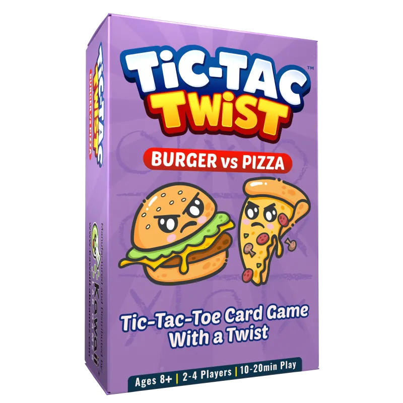 Tic Tac Twist - Burger Vs Pizza - Family Card Games