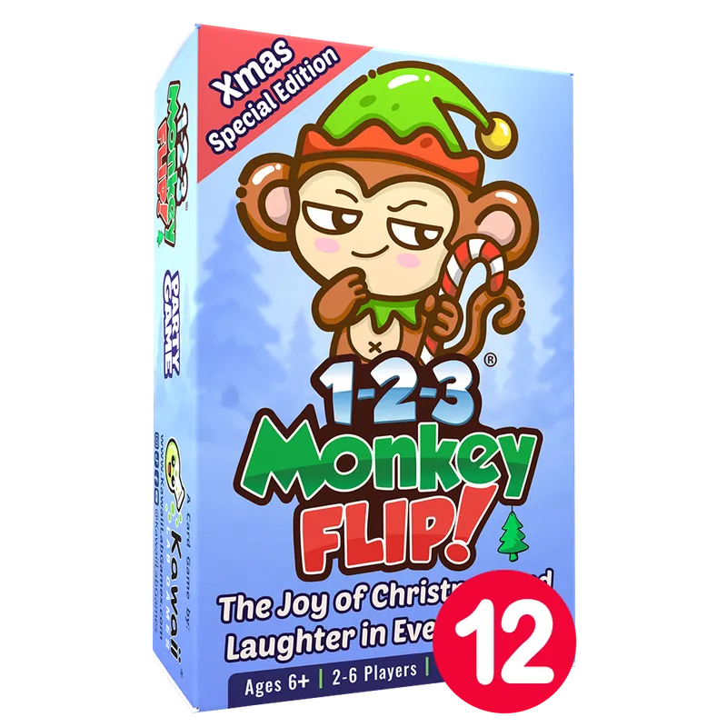 1-2-3 Monkey FLIP!  - Christmas Special Edition - Retailer Price (Set of 12)