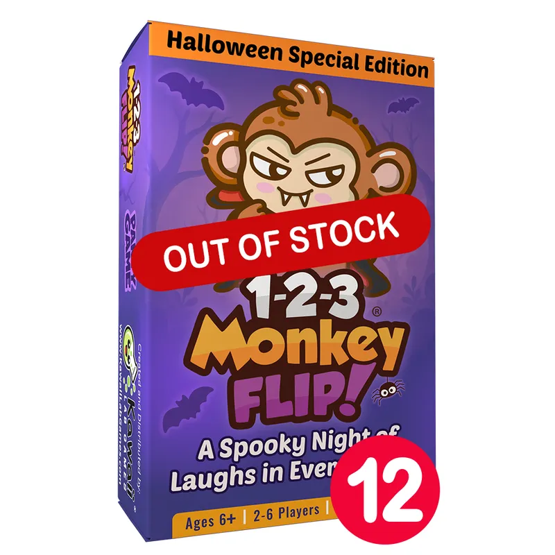 1-2-3 Monkey FLIP! - Halloween Edition - Retailer Price (Set of 12)