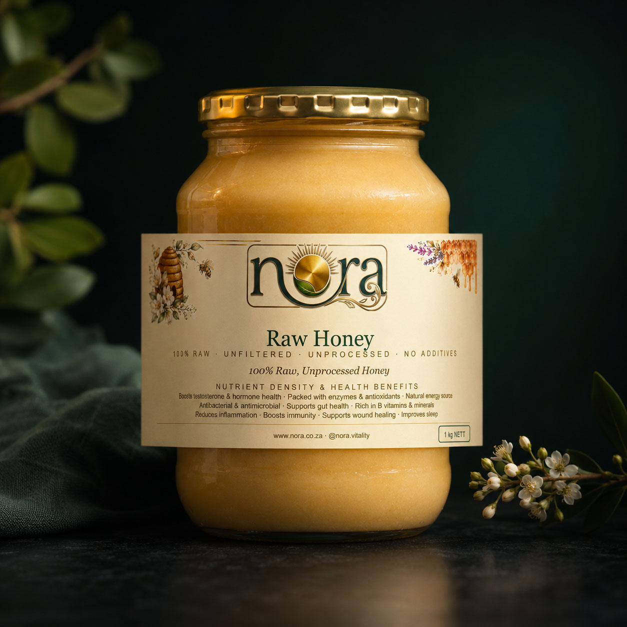 Nora Whipped Raw Honey 1kg