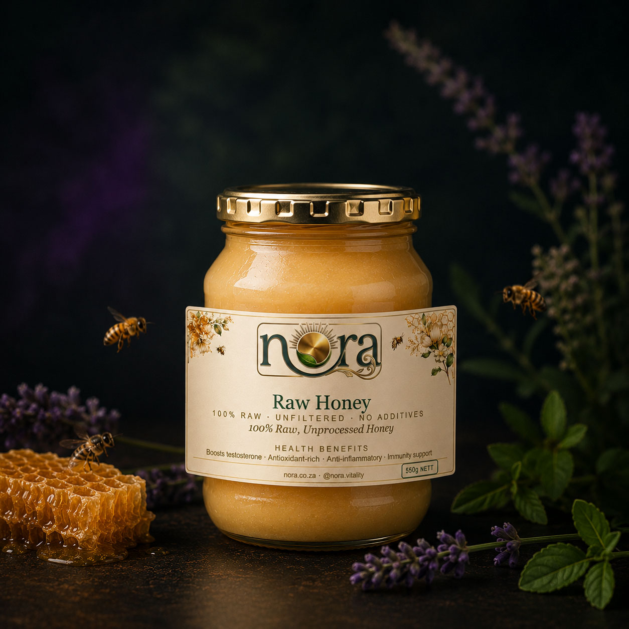Nora Whipped Raw Honey 375g