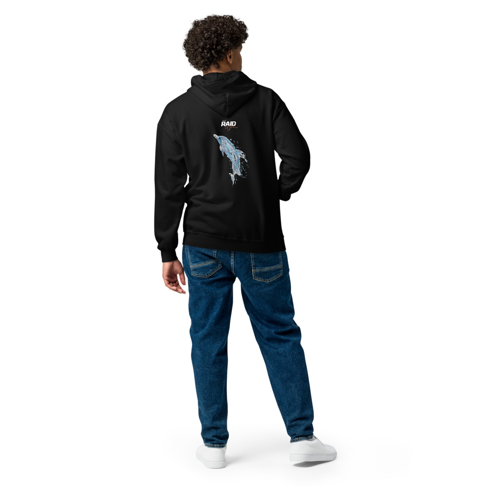 RAID Wear Dolphin Unisex Heavy Zip Hoodie