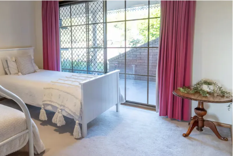 King single bed shared room at the Sisterhood Explorer retreat