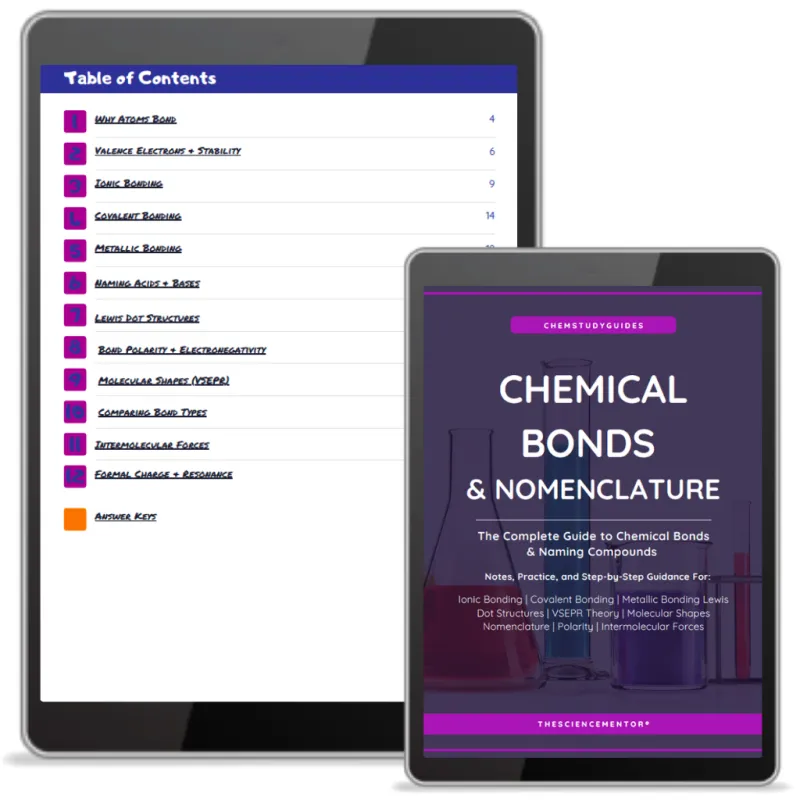Chemical Bonds & Nomenclature Study Guide
