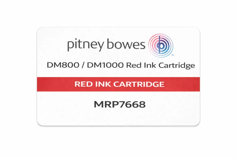 Pitney Bowes Red Ink Cartridge for DM800 / DM1000 - MRP7668