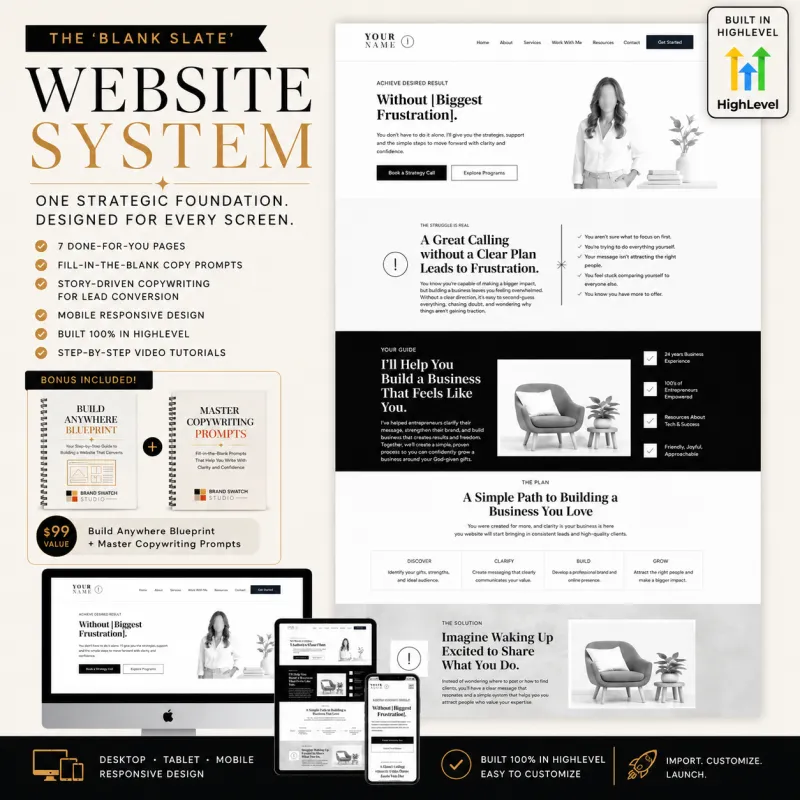 The 'Blank Slate' Website System - Highlevel