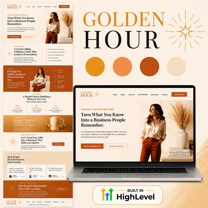 Golden Hour High Level Website System 