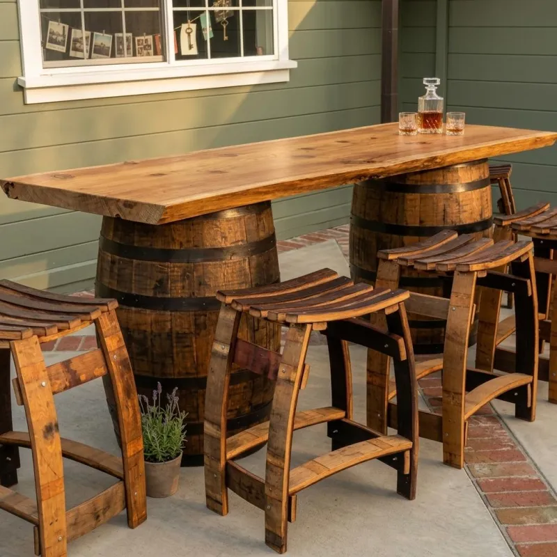 Wine Barrel Table top