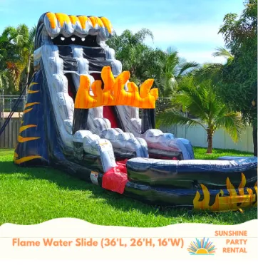 Water Slide Single Line 24ft - FLAME