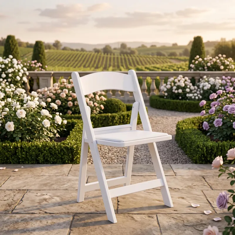 Regular Chair White resin padded