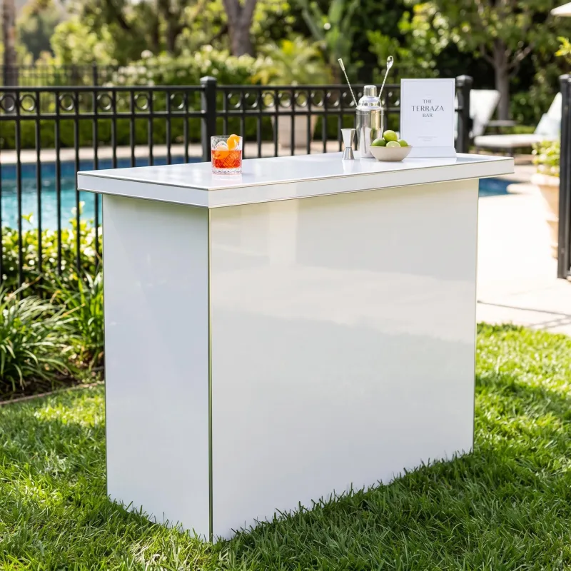 Portable Bar White/black 4ft