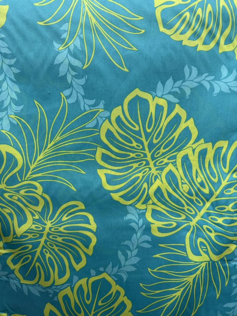 Monstera Teal/yellow