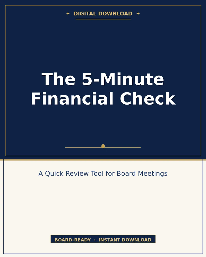 The 5-Minute Financial Check