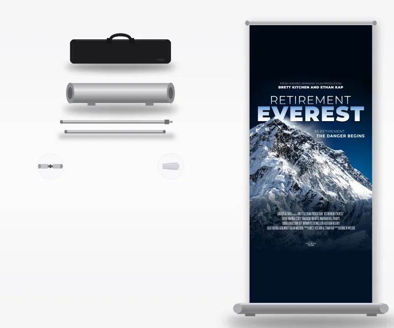 Retirement Everest 78" x 33" Retractable Banner Stand