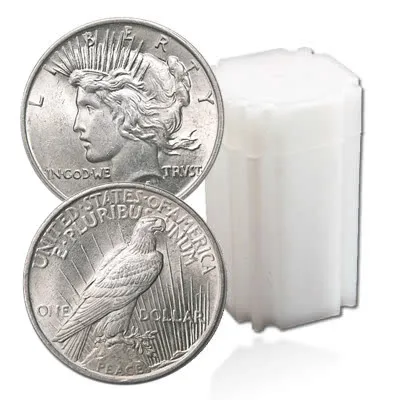 1922-P Peace Dollar 10-Coin Roll BU