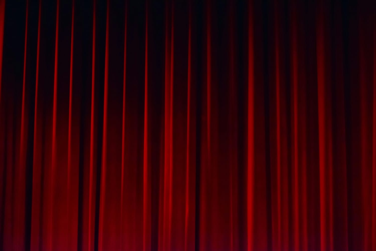 Velvet Curtain - Deep Red