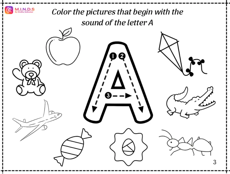 Tiny Hands, Smart Minds Sound-Based Coloring Activity | 37 Page | Printable PDF