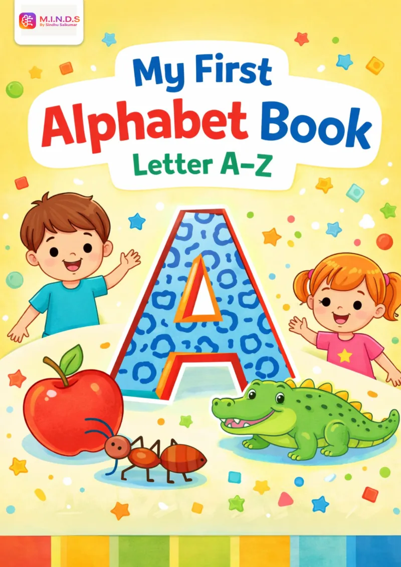 My First Alphabet Book: Letter A Fun Activity Worksheet for Smart Kids | Ages 3–6 | Printable PDF 