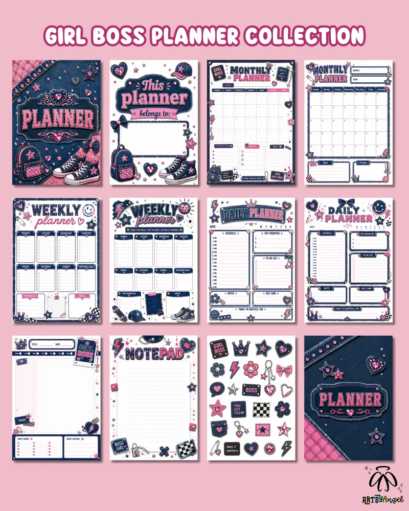 Girl Boss Planner and Notes Collection