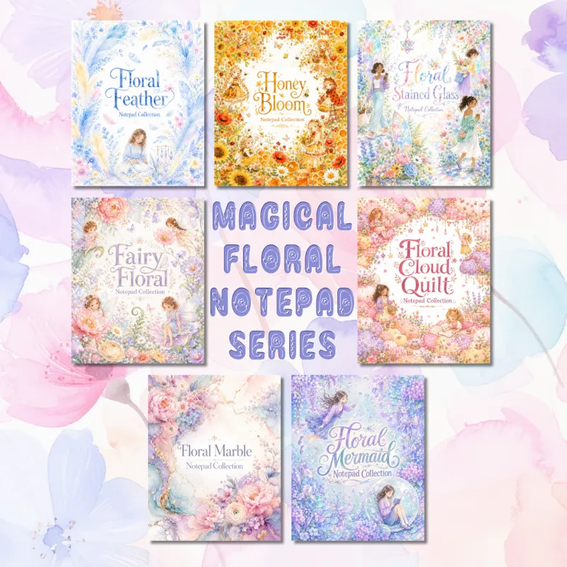 Magical Floral Series Notepad Bundle