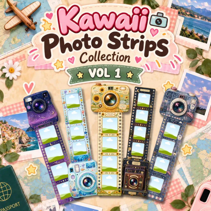 Kawaii Photo Strips Template Collection Vol. 1