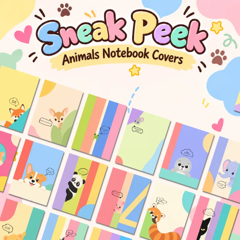 Sneak Peek Animals Notebook Covers Collection