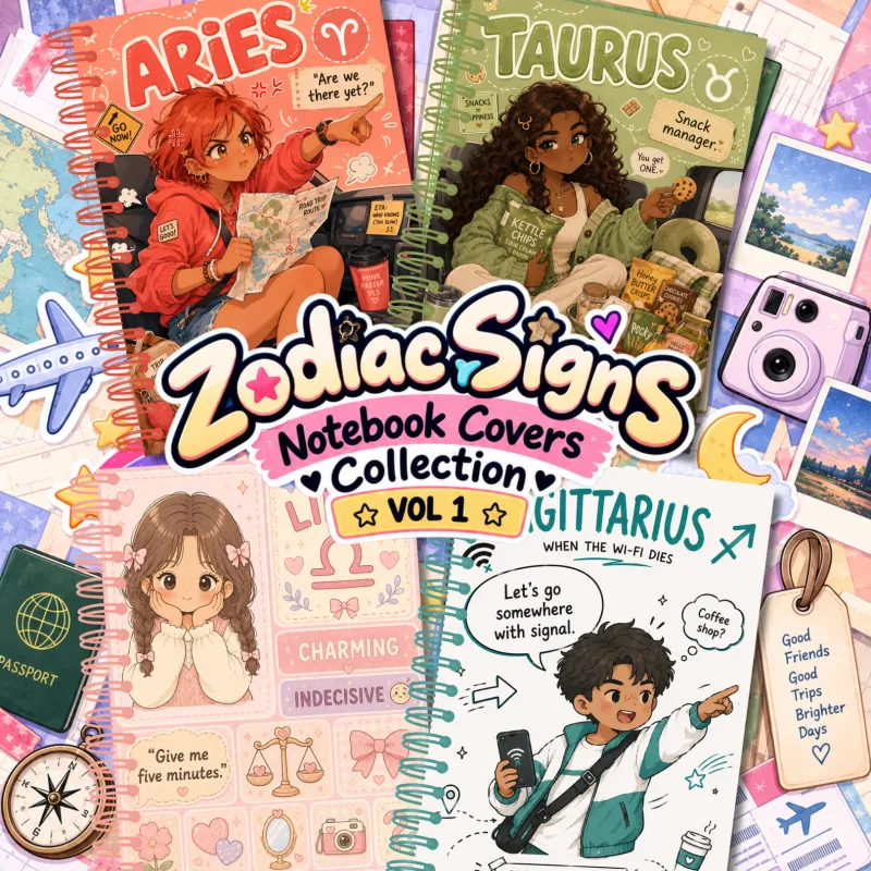 Zodiac Signs Notebook Covers Collection Volume 1