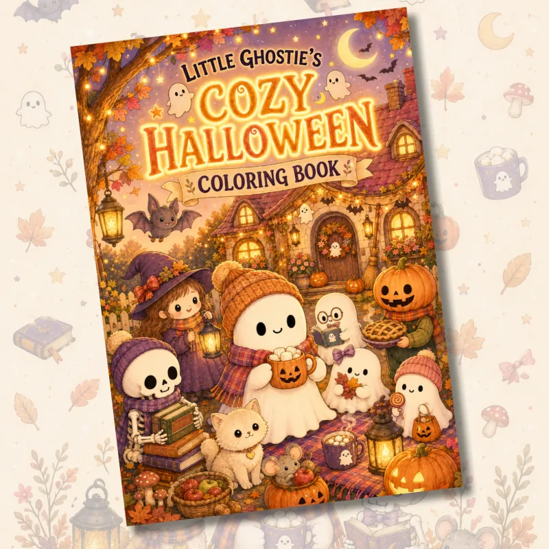 Little Ghostie’s Cozy Halloween Coloring Book