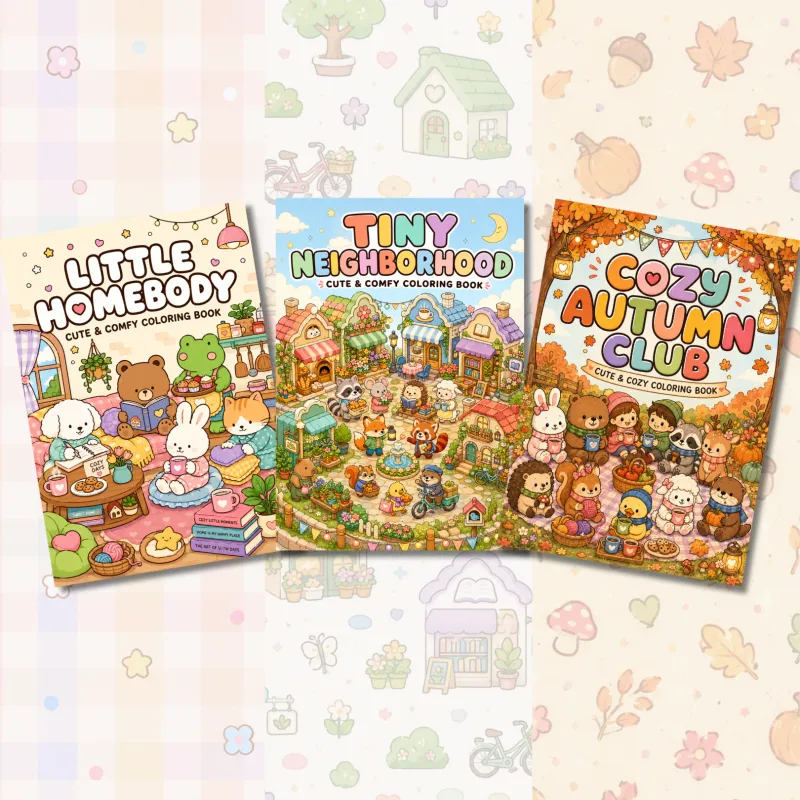 

Cozy Coloring Book Bundle
