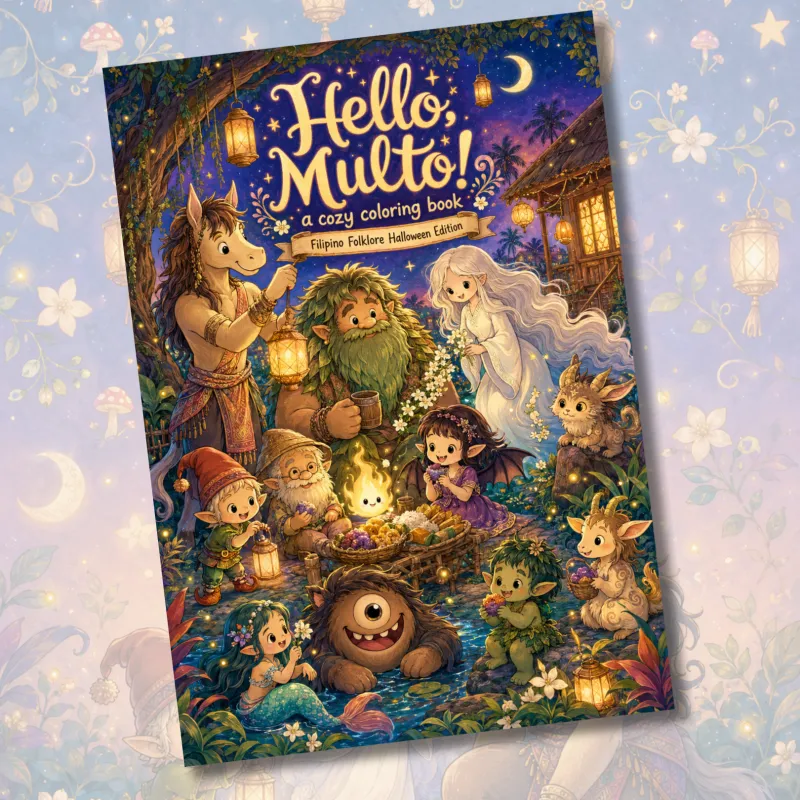 Hello, Multo! Filipino Folklore Halloween Coloring Book