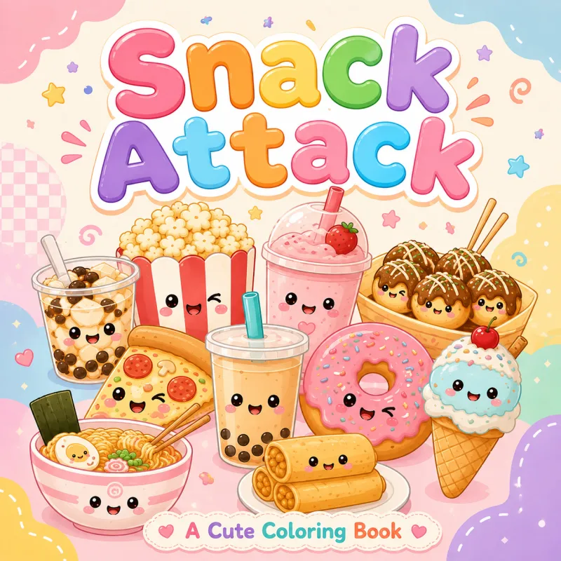 Snack Attack Coloring Book