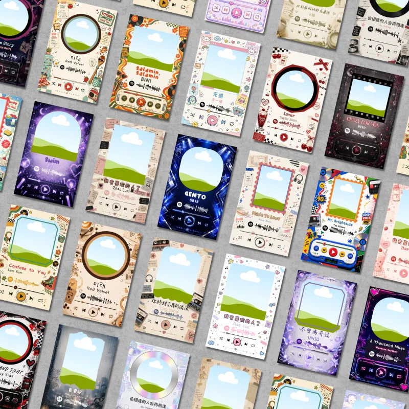 Aesthetic Spotify Keychain Template Collection