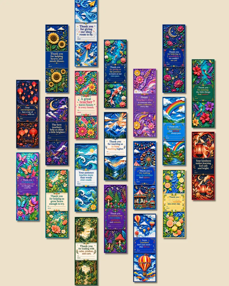 Shadow Box Pen Sleeves for Teachers