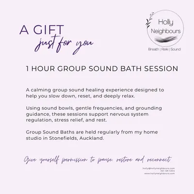 1 Hour Group Sound Bath Gift Voucher