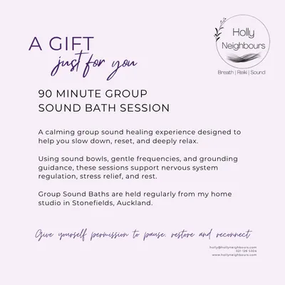 90 Minute Group Sound Bath Gift Voucher