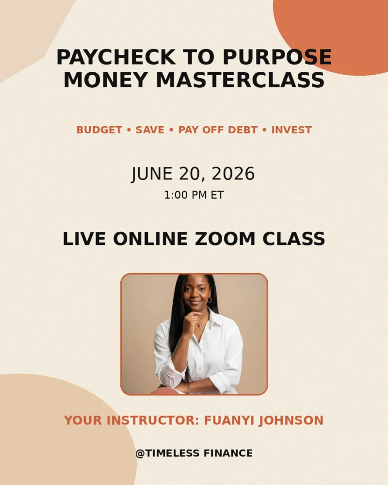 The Paycheck to Purpose Money Masterclass