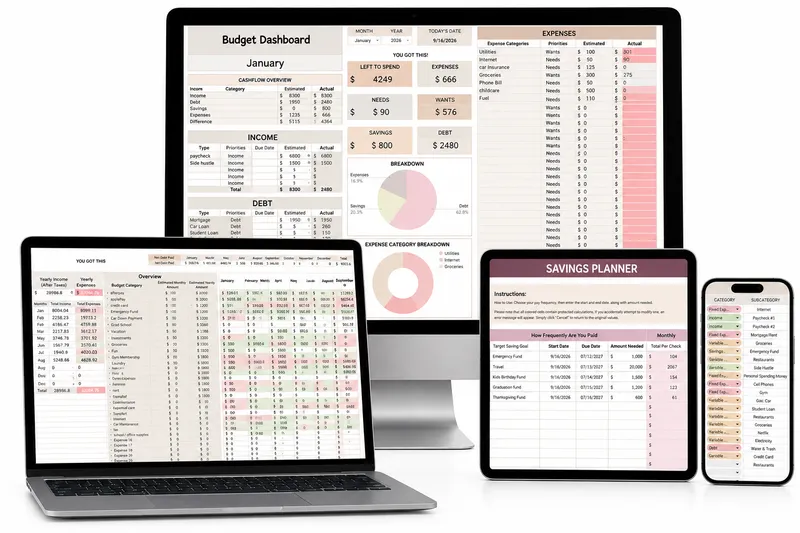 No Dollar Left Behind Budget Template