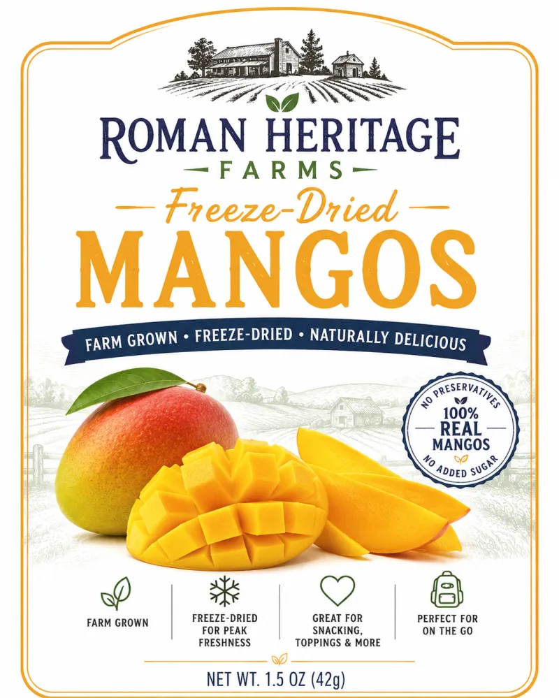 Freeze Dried Organic Mangoes