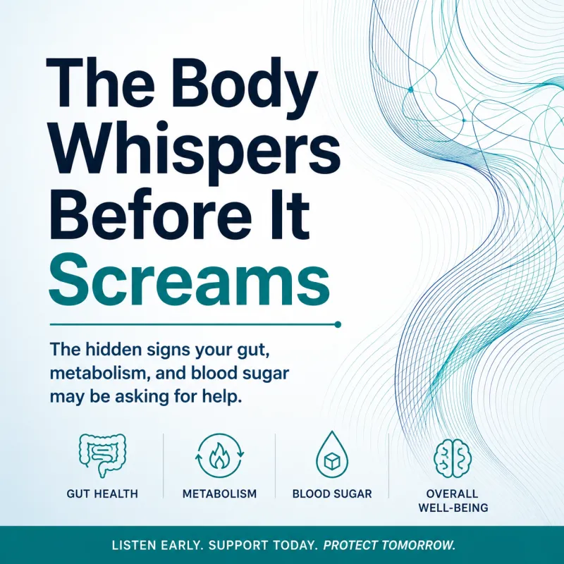 The Body Whispers Before It Screams - The hidden signs your gut, metabolism, and blood sugar may be asking for help.