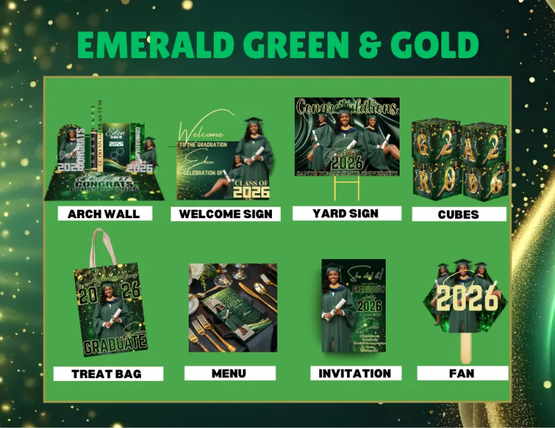 Emerald Green & Gold