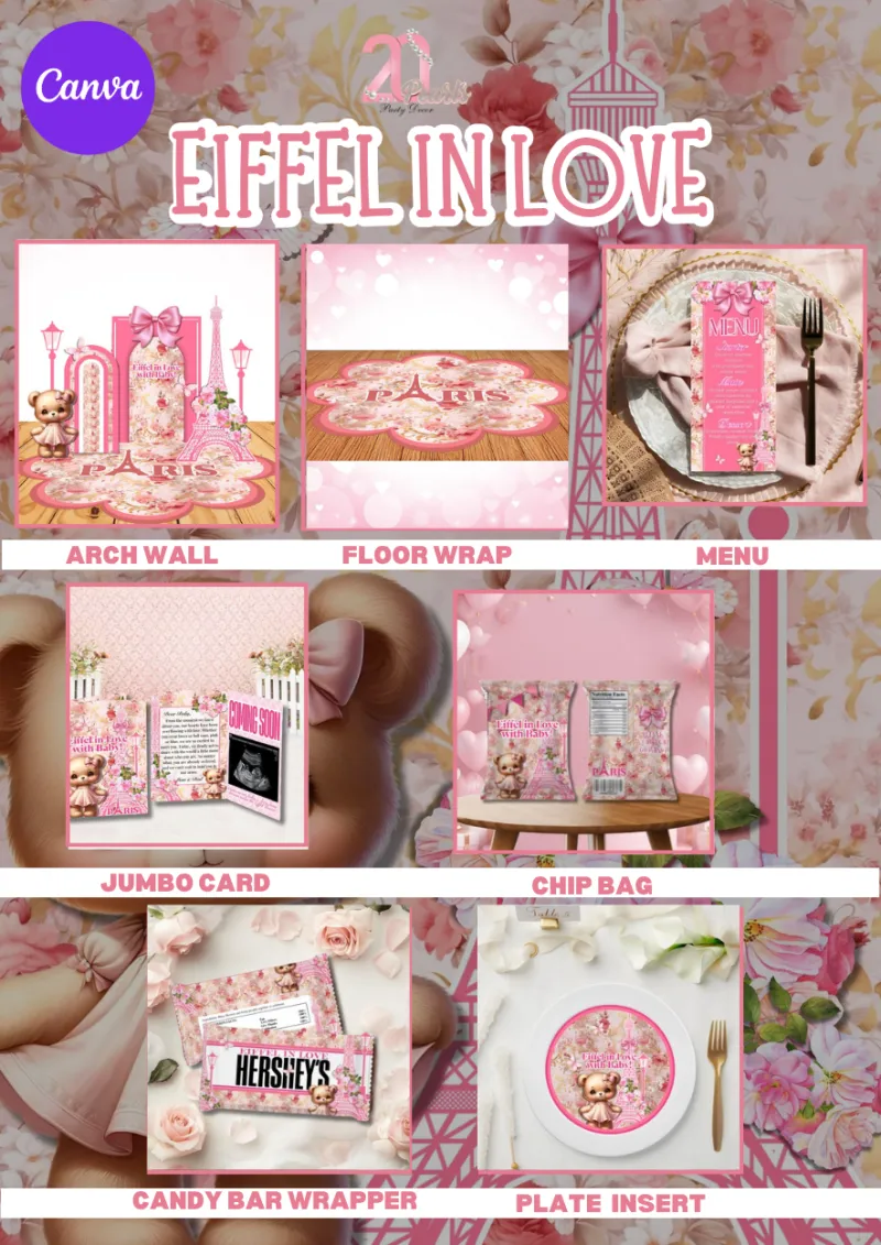 Eiffel In Love Baby Shower Bundle